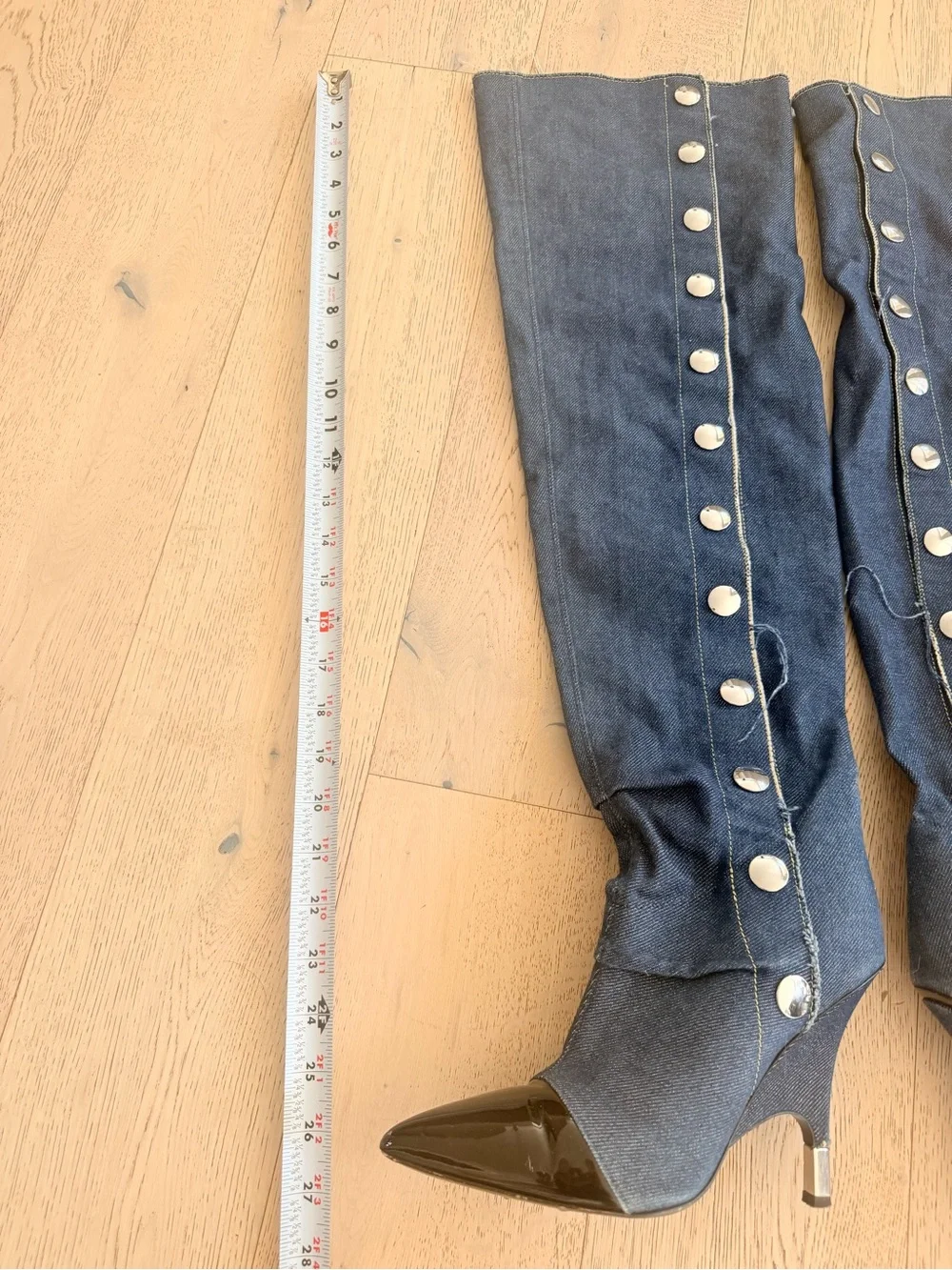 Giuseppe Zanotti Harper Denim Over-the-Knee Boots EU 37.5